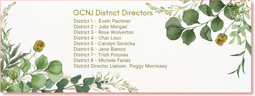 Garden Club of NJ District Directors